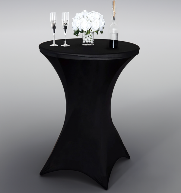 Black Cocktail Spandex Table Cover